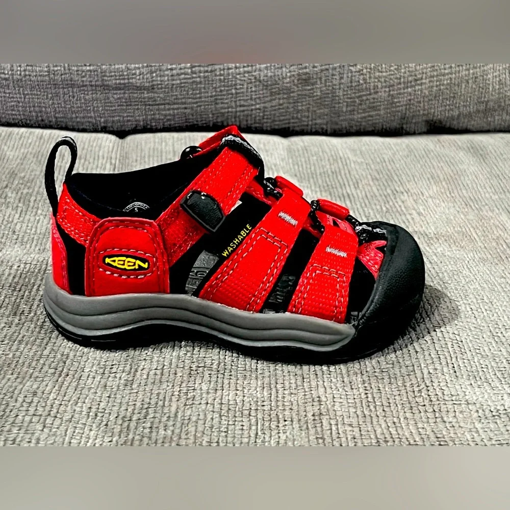 Keen Kids Red and Black Closed-Toe Sandals